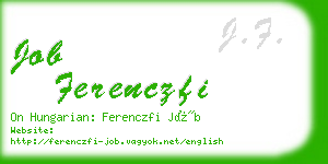 job ferenczfi business card